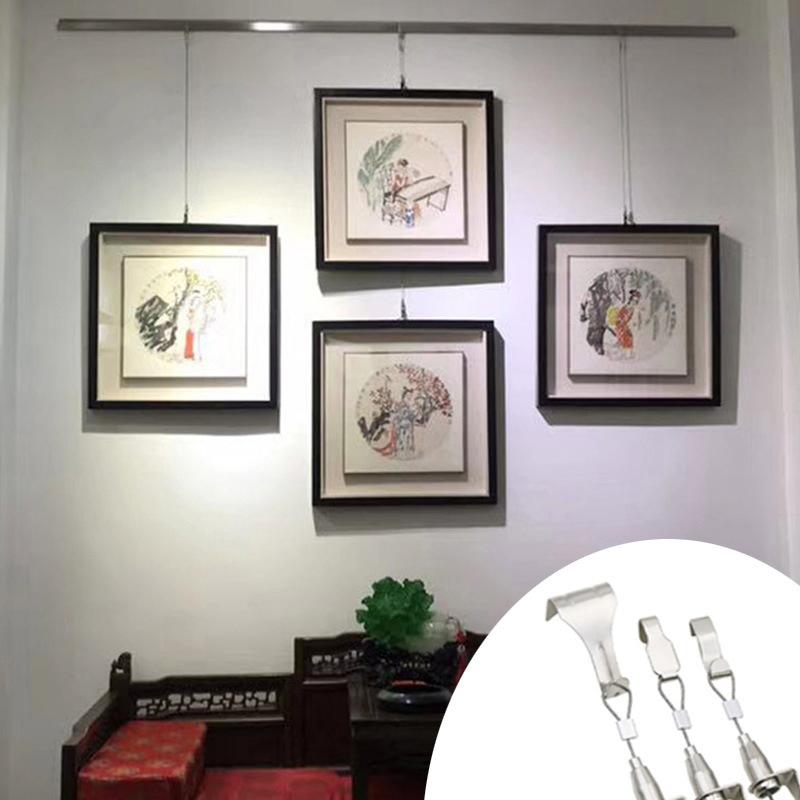3Pcs S-Shaped Hooks, Various Styles Of Art Painting Exhibition Rail Hooks, Suitable For Gallery Image Hanging Systems