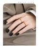 Korean Minimalist Broken Silver Square Ring: Versatile Titanium Steel Fashion Jewelry for Women