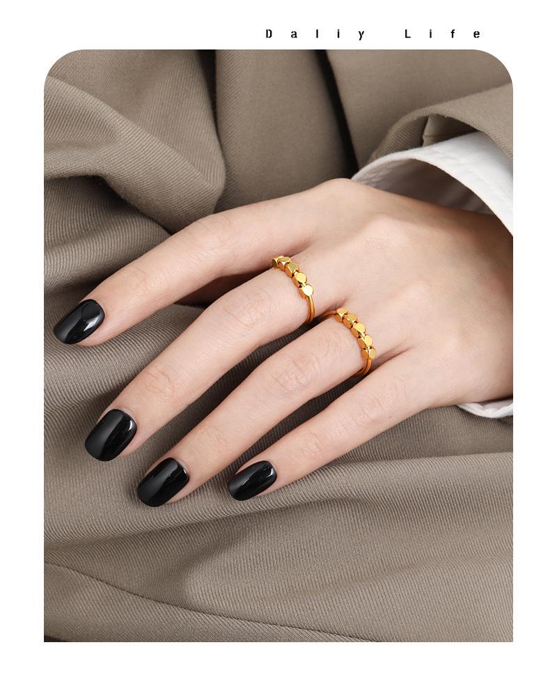 Korean Minimalist Broken Silver Square Ring: Versatile Titanium Steel Fashion Jewelry for Women