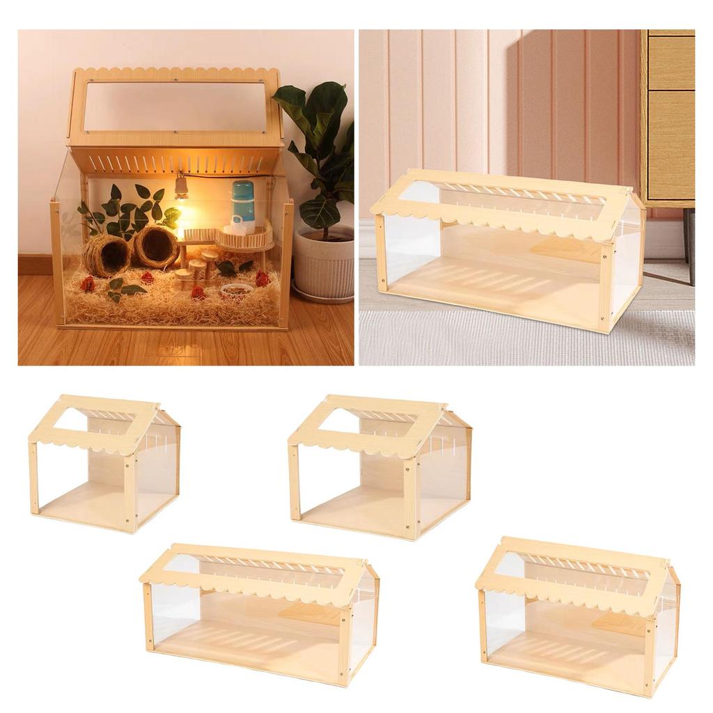 Hamster Nesting Villa Exercise Toy Play Habitat Decoration Assemble Mice Rat Wood for