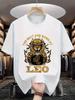 Unisex Leo Zodiac T-shirt- Features a Leo Symbol Design, Machine Washable Casual Crew Neck Shirt, Su