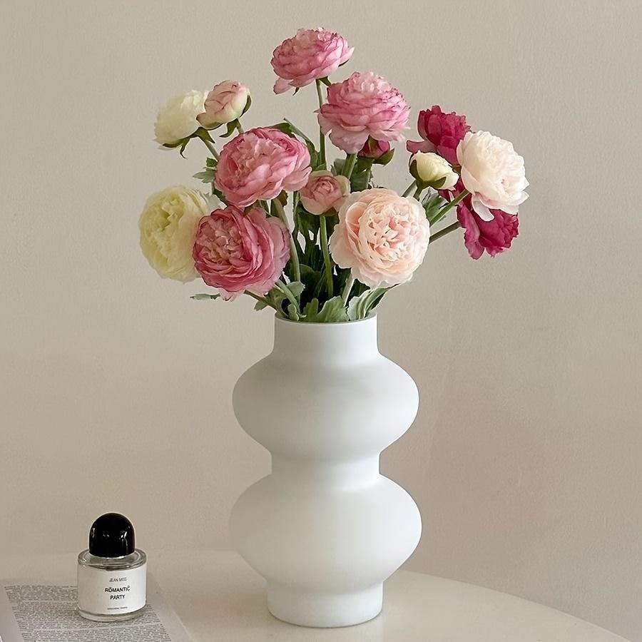3 Branch Simulation Flocking 3 Dew Lotus, Peony Fake Flowers Home Table Decoration Wedding Scenery Floral.