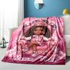 1PC Custom Name Royal Princess Throne flannel blanket versatile,all-season throw suitable for the living room,bedroom,camping,travel,and gift