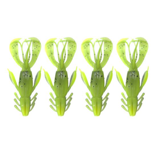 1/4Pcs 10.5g/10cm Soft Crayfish Lure Artificial Swimbait Reusable Bionic Simulation Lobster Fake Shrimp Bait Freshwater Saltwater Trout Bass Fishing
