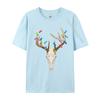Deer Skull Hunting Christmas Whitetail T-Shirt Cotton Top T-Shirts For Men Normal Tops Shirts Prevalent Slim Fit