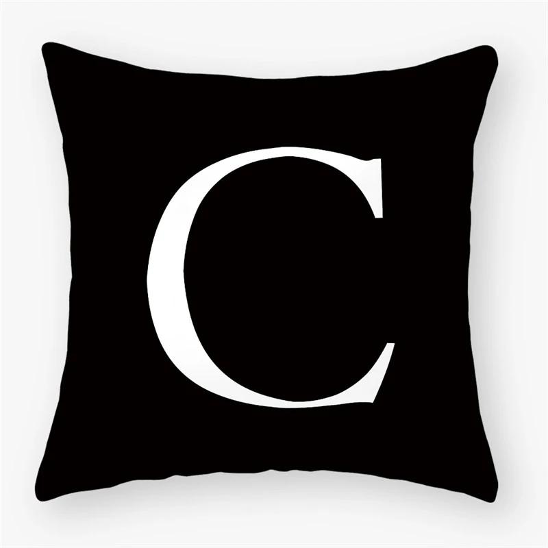 White Letter Cushion Cover X Polyester Pillowcase Sofa Cushions Decorative Throw Pillows Cover Home Decoration Pillowcover