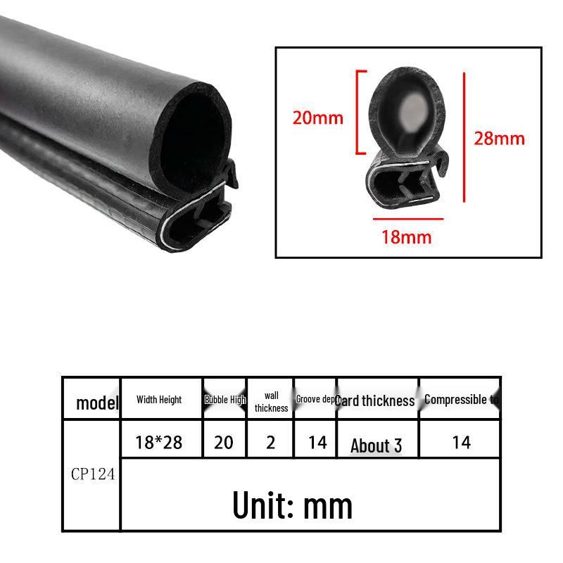 High-Temperature Resistant U-Shaped Rubber Sealing Strip for Dustproofing Electrical Cabinets and Car Doors