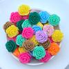 20Pcs New Cute Mini 19mm Rose Flower Flat Back Resin Cabochons Scrapbooking DIY Jewelry Craft Decoration Accessorie
