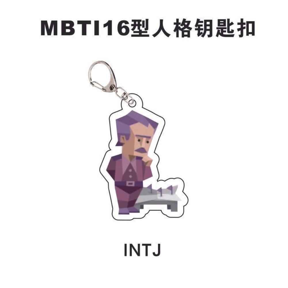 

16 Type MBTI Peripheral Personality Classic Character Sandwich Acrylic Keychain Plaque Desktop Decoration Ornament Gift Stand