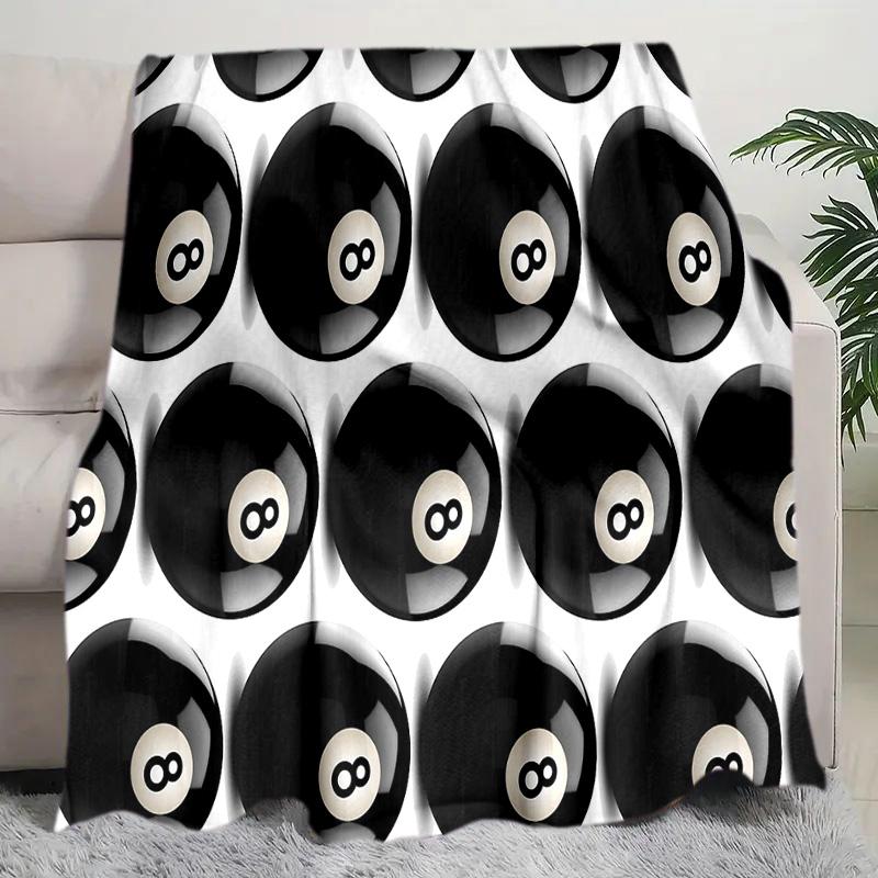 Billiards Plush Blanket Soft Comfortable All Seasons Perfect Sofa Office Nap Travel Birthday Gift Christmas Present