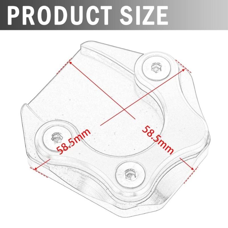 Motorcycle Kickstand Extension Plate Foot Side Stand Enlarge Pad for Rebel CMX300 CMX500 17-21 Enlarger Plate Foot Pad
