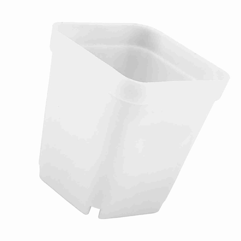 20 Stück Mini Moderne Sukkulenten Pflanzgefäße Kleine Plastikbehälter, Geschrubbte quadratische Töpfe(Weiß)
