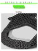 Handmade Straw Embroidered Letter Tote - Spacious, Versatile Woven Shopping Bag for Women