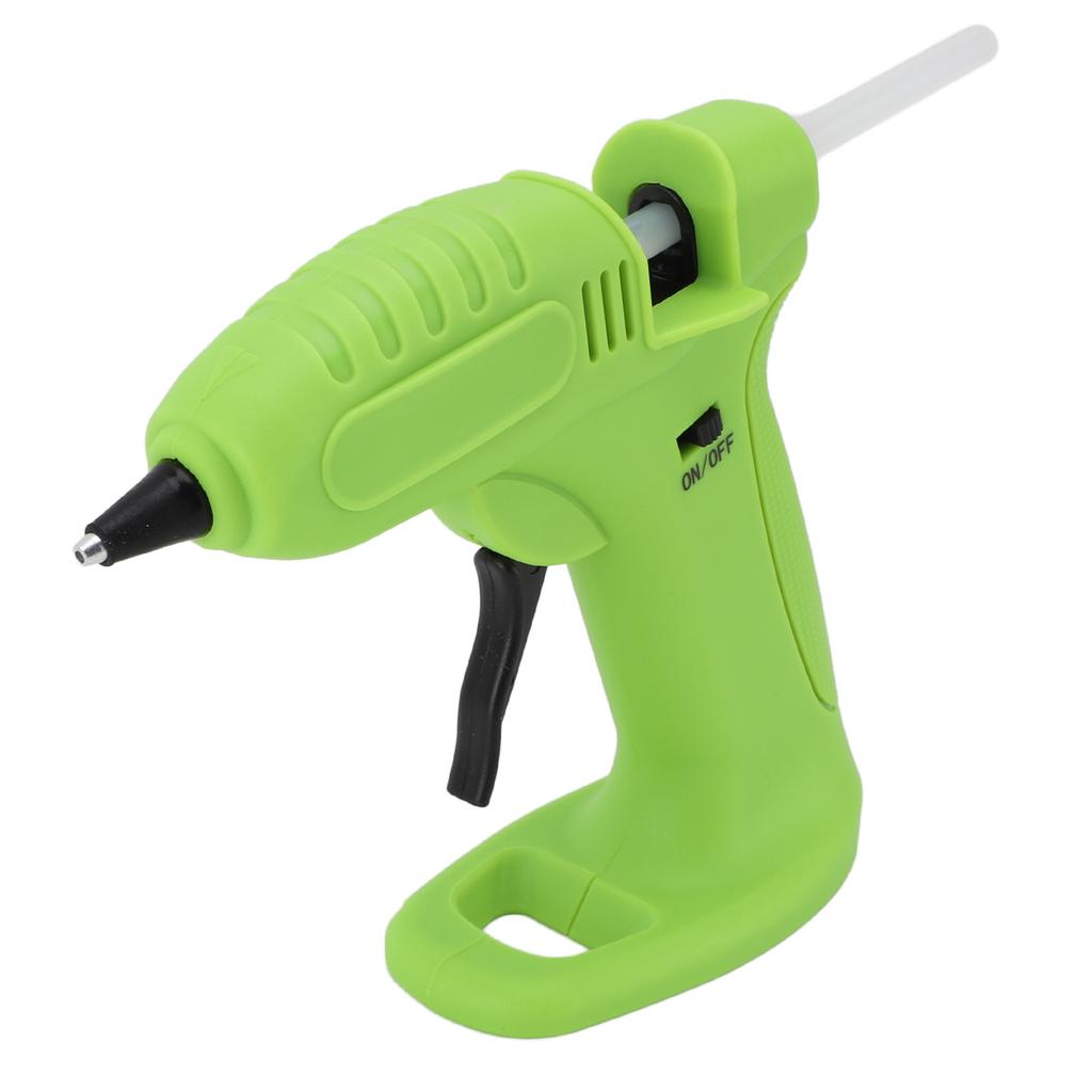 Cordless Hot Glue Machine 3.7V USB Rechargeable Hot Melt Glue Tool Kit with 30 Glue Sticks for DIY Art Project Crafts Repair Green