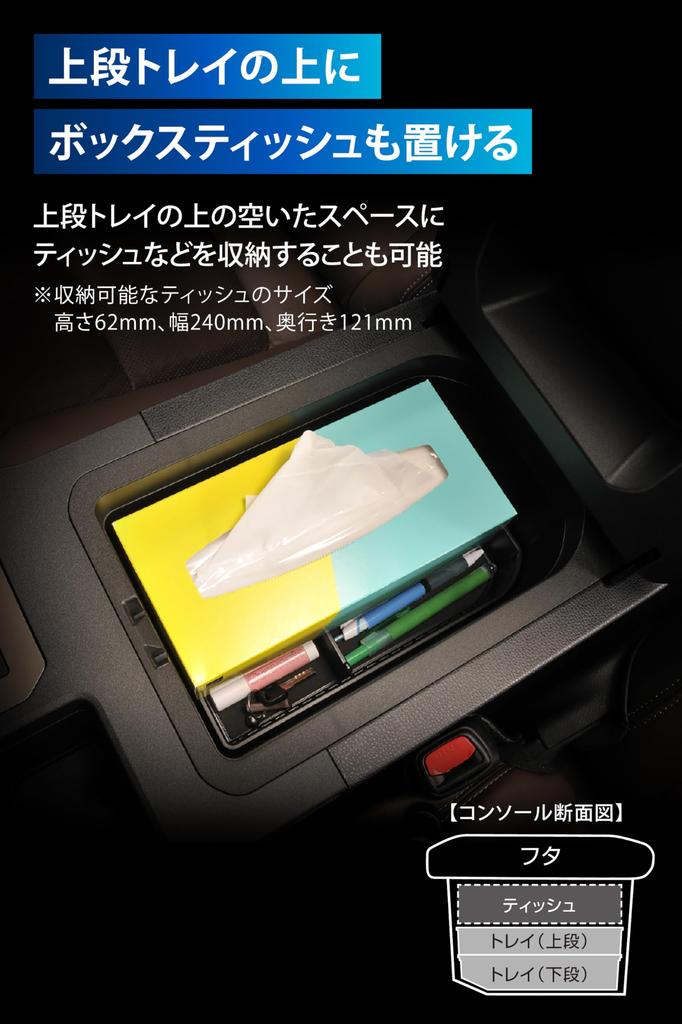 Carmate Console Organizer for Toyota Land Cruiser Land Cruiser Console Box NZ877 250,