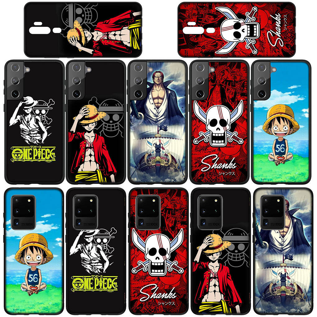 Phone Case for iPhone 17 15 16 Plus Redmi Note 14 12 11 13 Pro Max Huawei P30 P20 Lite OPPO A60 A40 A80 A18 A16 Red Hair Luffy One Piece Shanks Cover