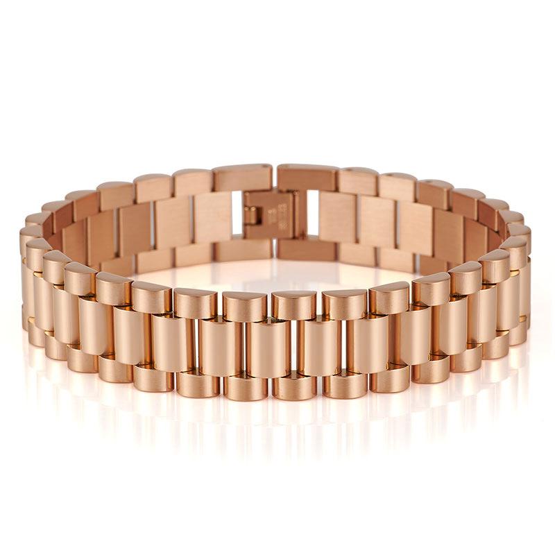 Náramky z nerezové oceli pro muže Náramky s řetízkem s kubánským článkem prázdné barvy Punk Curb