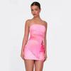 2024 Summer/Fall New European & American Style Women's Sexy Frill Stitch Split Dress