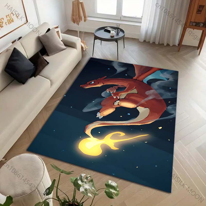 

Japanese Anime Pokémon Charizard Printing Carpet for Living Room Bedroom Kid s Room Home Decor Area Rug Sofa Cloakroom Play Mat 40cm x 60cm
