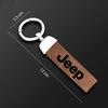 Luxury Anti-Lost Leather Car Keychain for Jeep Renegade Wrangler JK Grand Cherokee Compass Auto Key Fob Holder Car AccessoriesG
