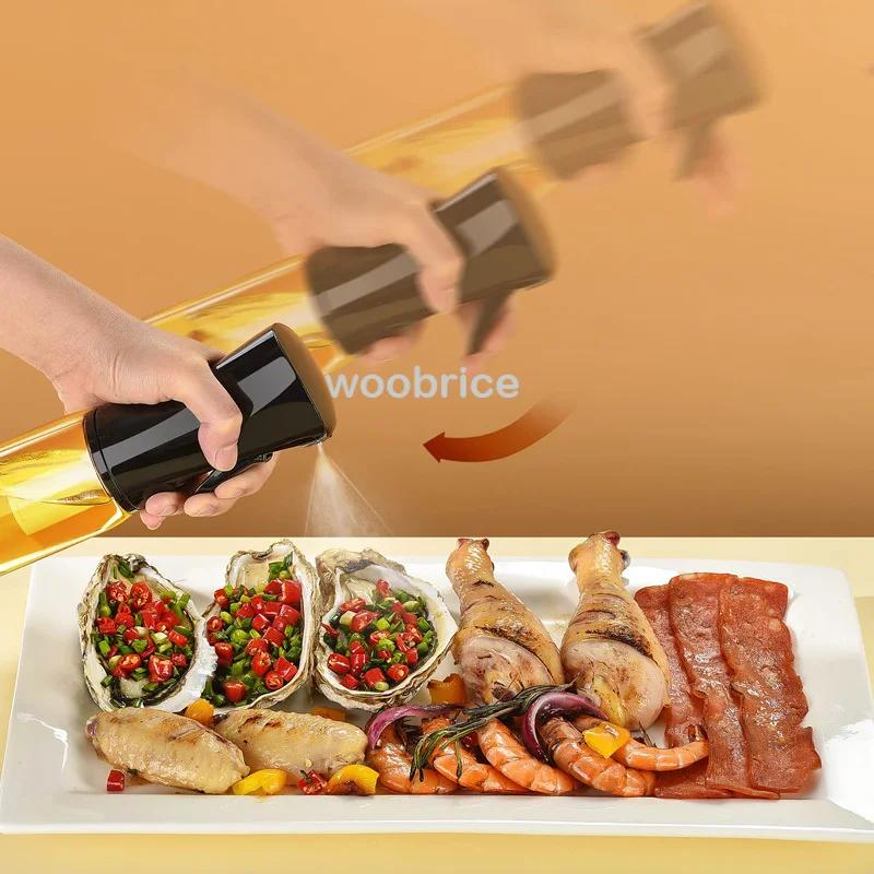 200/300/500ml Oil Spray for Kitchen Oil Nebulizer Dispenser Spray Oil Sprayer Airfryer BBQ Camping Olive OilDiffuser Cooking