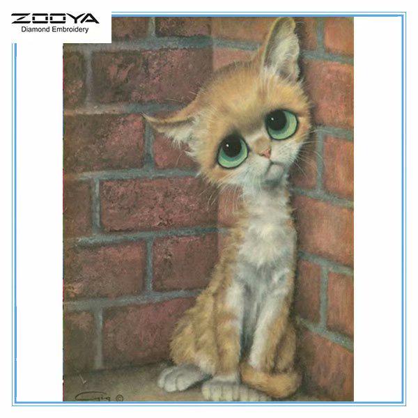 

ZOOYA DIY 3D Алмазная вышивка животное кошка крест ремесло стежок домашний декор