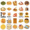 50pcs Waterproof Waffle Dessert Cartoon Stickers for Cake Storage Decoration