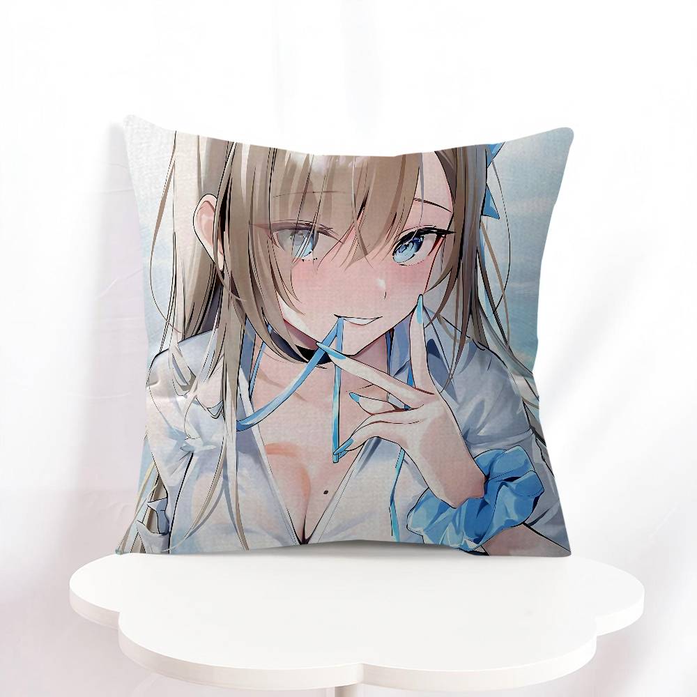 Part Three Blue Archive Anime Pillowcase Bedroom Sofa Decorative Cushion Cover With Zipper Soft Cushion Cover
