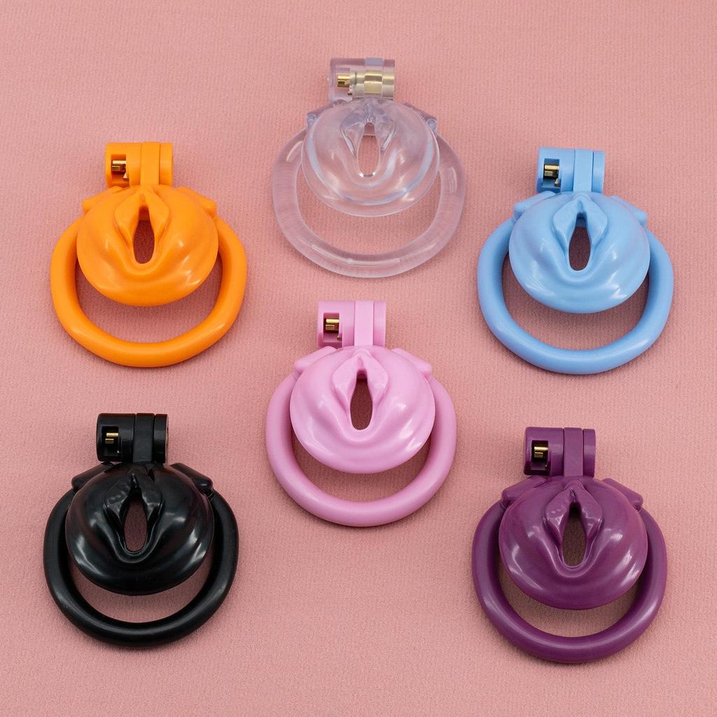 CB Men's Chastity Lock: Colorful Cross-Dressing Vagina Lock for Dressing Up and Going Out