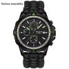 New Electronic Quartz Men's Watch Outdoor Mountaineering Sports Braided Calendar Men's Watch Three Eyes and Six Needles Watch