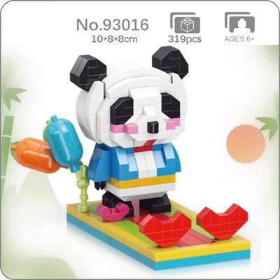 93016 Gyvūnų Pasaulis Panda Širdies Balionas Mobiliojo Telefono Stovas Modelis Mini deimantiniai kaladėlės Plytos statybinis žaislas vaikams be dėžutės