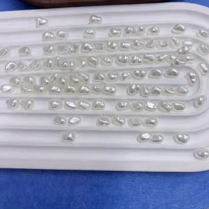 30 Adet Parlak Beyaz Sahte İnci Boncuk, Barok Düzensiz Şekiller, Kendin Yap Takı & El Sanatları Projeleri İçin İdeal - Dekoratif Aksesuarlar