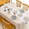 Chinese Style Waterproof and Oil Resistant Tablecloth Thickened PVC Dining Table Cloth Anti Scalding Rectangular Oval Coffee Table Mat Easy To Clean