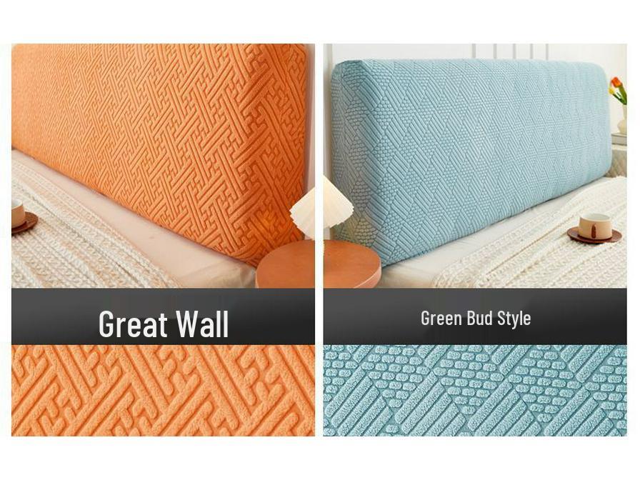 All-Season High-Elastic Jacquard Bed Head Cover – Universal Soft, Dustproof, Irregular Shape Cover-Up