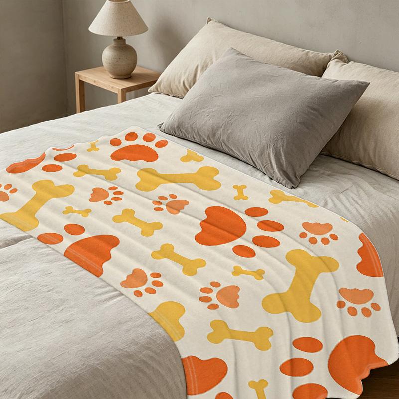 Pet-Themed Soft Flannel Fleece Throw Blanket – Non-Pilling, Warm & Cozy, All-Season, Ideal for Home, Halloween & Christmas