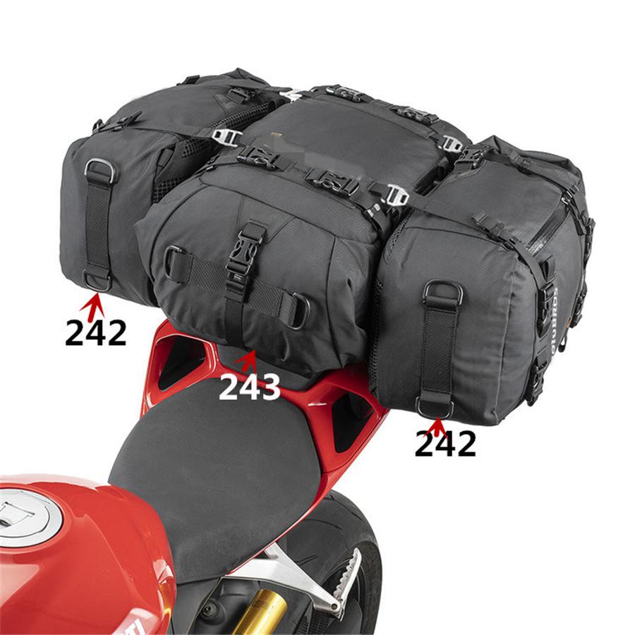 20L Waterproof Motorcycle Bike Rear Seat Tail Bag Luggage Storage Backpack Black