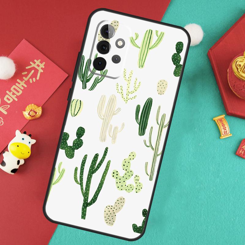 Plant Cactus Case For Samsung Galaxy A17 A55 A35 A15 A32 A52 A13 A33 A53 A14 A34 A54 A06 A16 A26 A36 A56