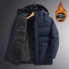 Dad's Winter Warm Plus Velvet Thick Cotton Jacket for Middle-Aged Men
