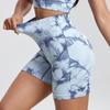 Women's Tie-Dye Seamless High-Waisted Yoga Shorts - Summer Fitness Sportswear
