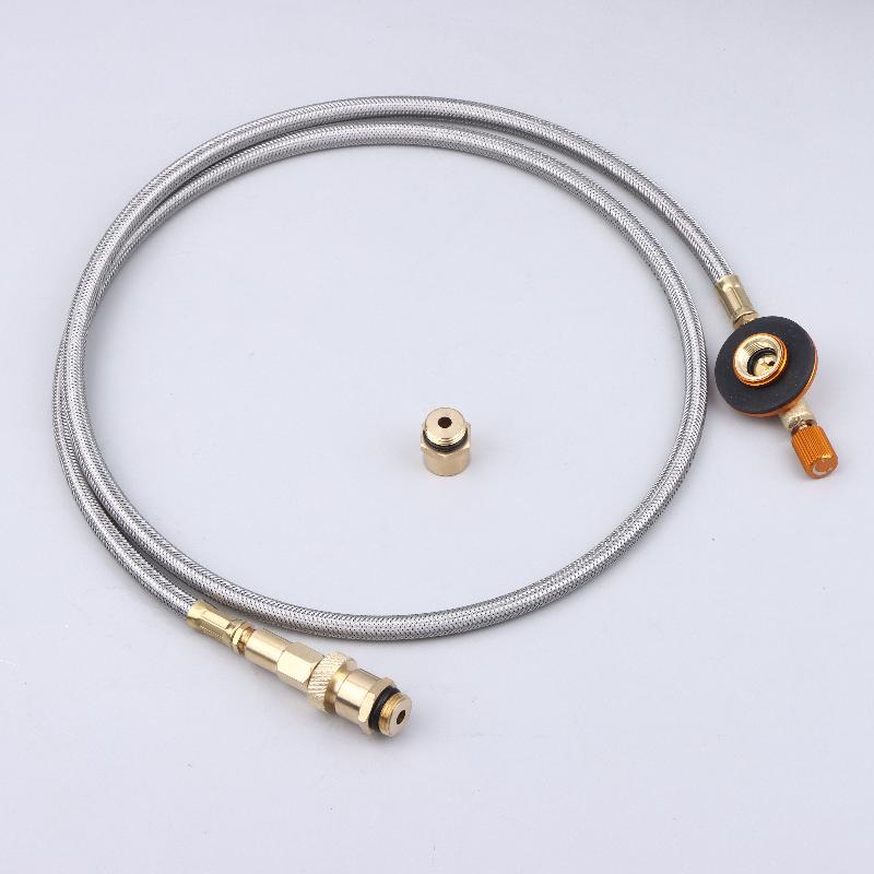 Cassette Furnace Stove Conversion To Flat Gas Cylinder Conversion Head, Outdoor Camping And Picnic Gas Adapter Extension Cord