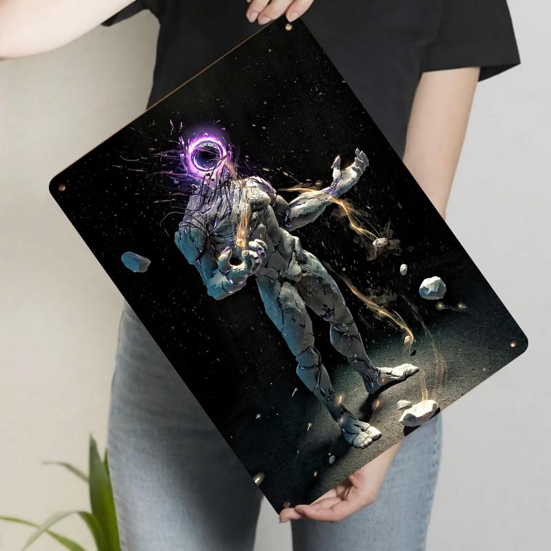 

Abstract Cosmic Guardian Metal Wall Art Creative Home Decor Living Room Decorative Hanging 20x30cm（7.8x11.8inch）