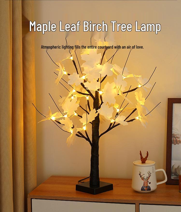 Farbige LED-Birkenbaumlichter: Dekorative Innenlampe