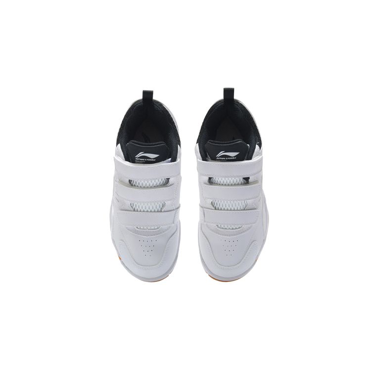 Li Ning Badminton Training Low-Top Running Shoes Kids Shoes White Black AYTR028-1