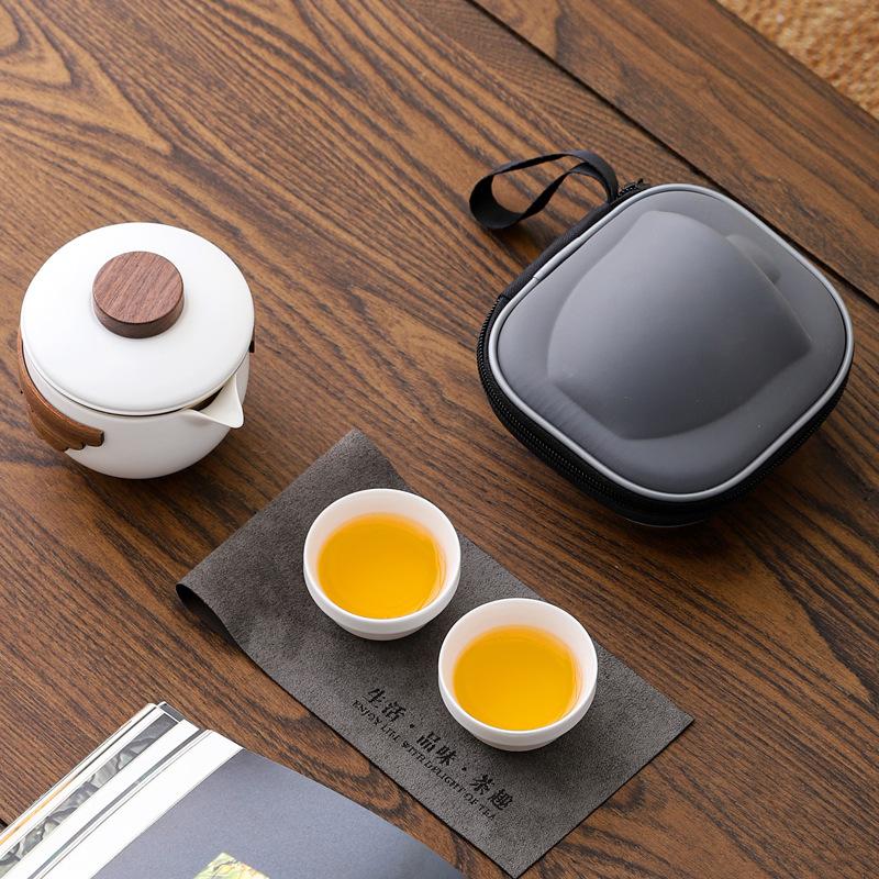 Ceramic Hand Grab Pot Kuaike Cup Portable Travel Tea Set Business Gifts Opening Event Souvenirs