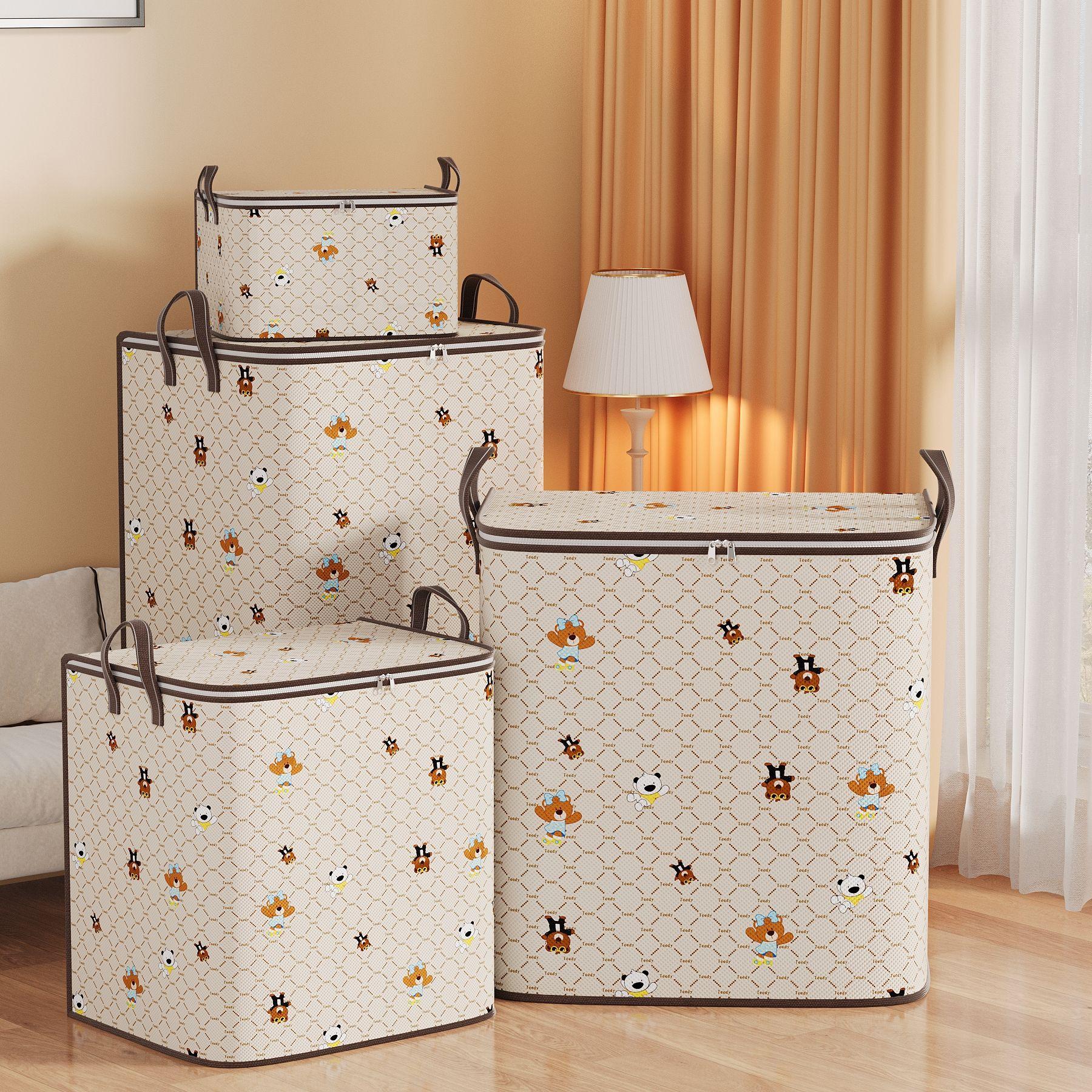 

Новые сумки для хранения одежды большой емкости, органайзеры для шкафов, контейнеры для хранения, складные контейнеры для игрушек, пыленепроницаемая сумка для переезда 1PC 140L бежевый