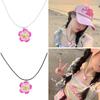 Flower Pendant Charm Necklace for Women Girls Trend Clavicle Chain Choker Chains Holiday Party Jewelry Accessory Gift