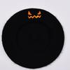 Vintage Plain Beret Cap For Women  French Artist  Chapeau Femme Wool Winter  Hats Solid Color Halloween Embroidery Pumpkin Hat