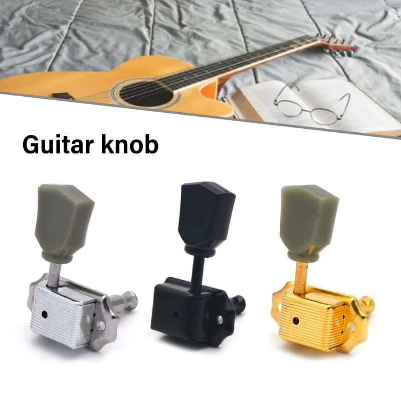 6Pcs Guitar Tunings Key Machine Head String Tuners Replacement Semi Closed Guitar Tuning Pegs Guitar Accessories