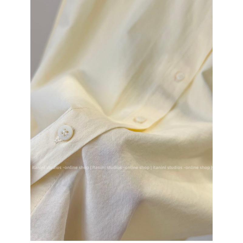 Atmungsaktive Unifarbene Bluse mit Oversized-Kragen Langarmhemd für Damen