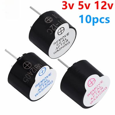 3v 5v 12v Buzzer Ativo Magnético Tom de Sinal Contínuo Longo Alarme Campainha 12mm MINI Buzzers Piezo Ativos Adequado Para Kit Arduino Faça Você Mesmo